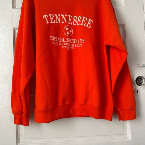 3/$20💥 Tennessee Graphic Print Crewneck Sweatshirt Orange Volunteer State Cotton - Picture 8 of 16
